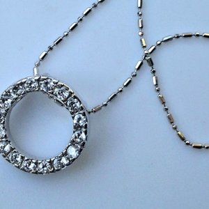 sterling silver and cz circle